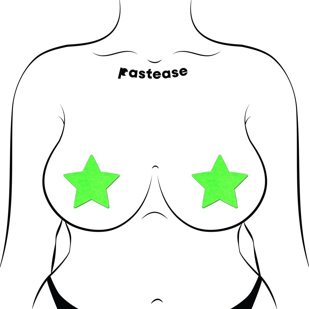 Star: Glow-in-the-Dark Star Nipple Pasties by Pastease® o/s