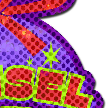 Tinsel Tits Holiday Ornament on Disco Glitter Purple Breast Pasties by Pastease®