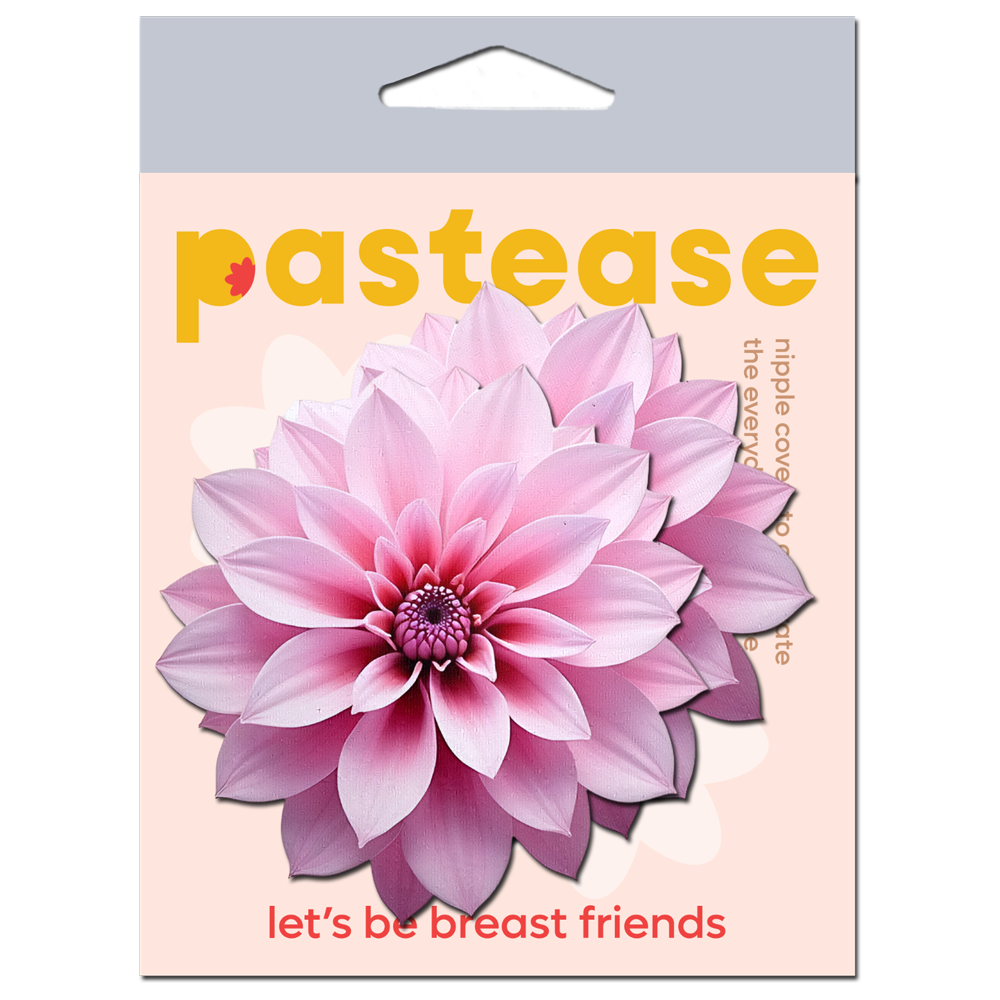 Tropical Pink Dahlia Botanical Flower Breast Pasties by Pastease®