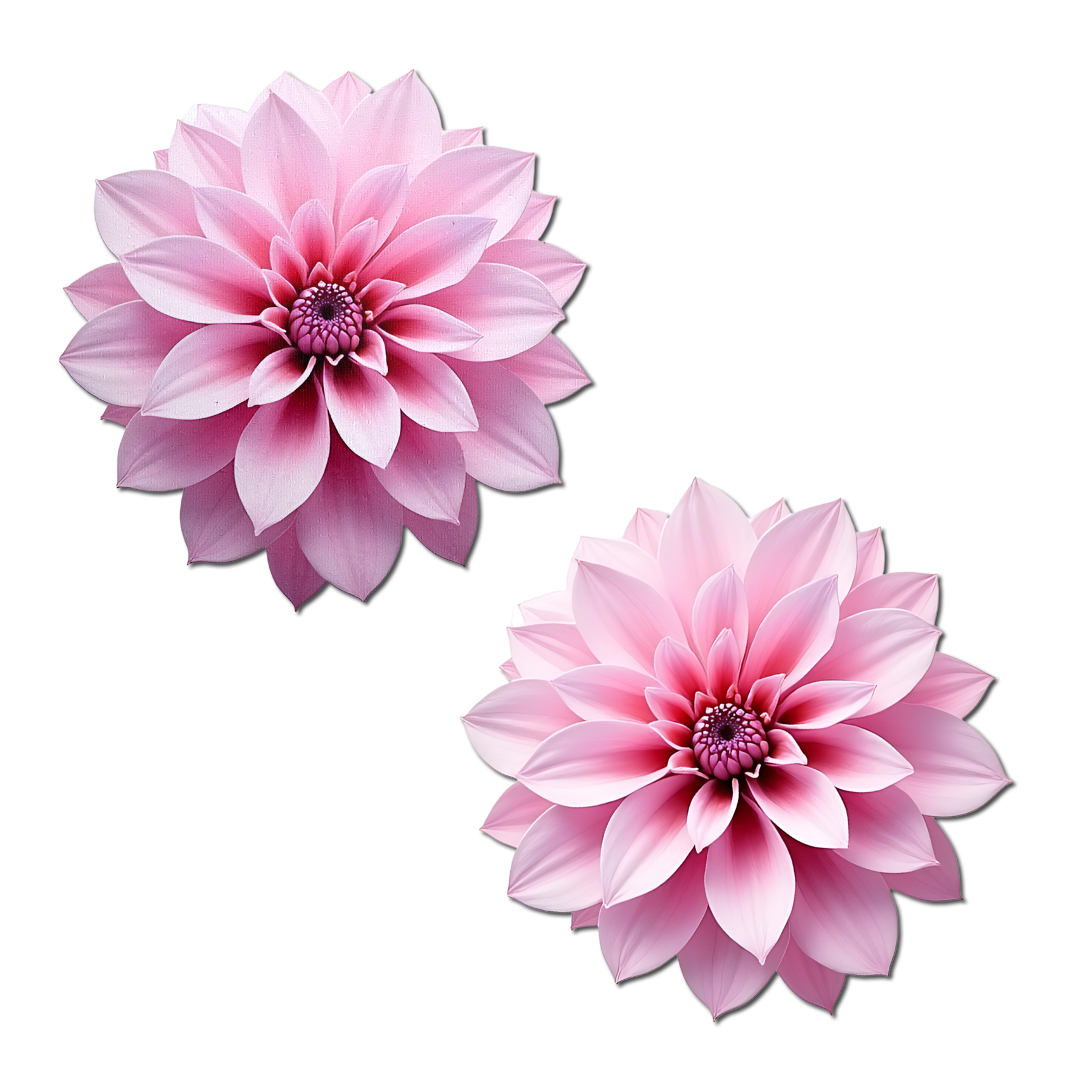 Tropical Pink Dahlia Botanical Flower Breast Pasties by Pastease®
