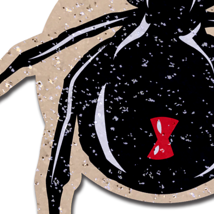 Black Widow Pasties on Sparkling Velvet Halloween Breast Covers by Pastease