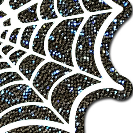Web: Glitter Black Glow in the Dark Spooky Spider Web Nipple Covers by Pastease