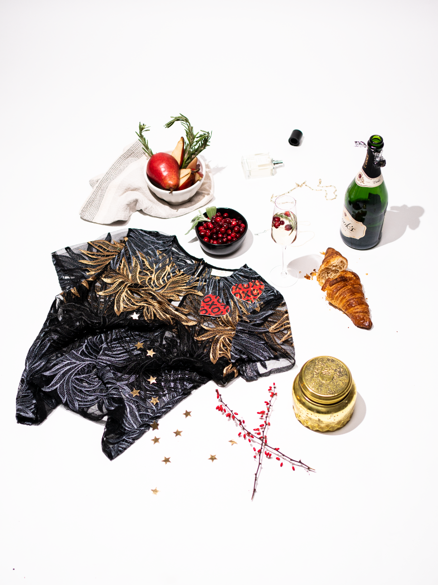 Love: Shattered Glass Disco Ball Red with Black XO Heart Nipple Pasties by Pastease®