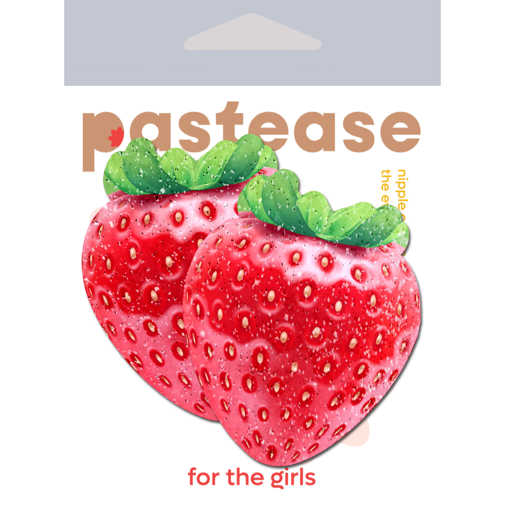 Strawberry: Sparkly Red & Juicy Berry Nipple Pasties by Pastease®