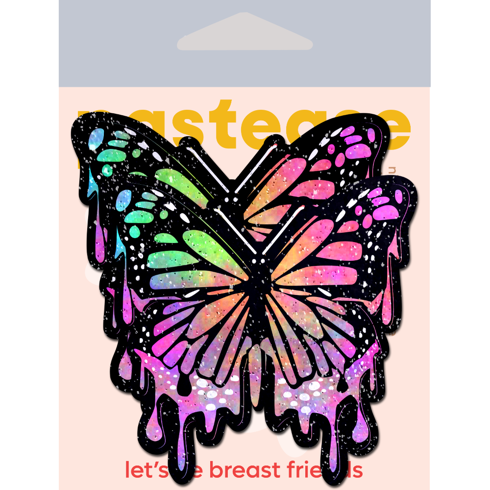 Butterfly Melt Trippy Glitter Rainbow Nipple Pasties by Pastease®