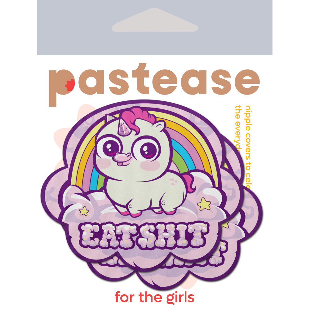 Eat Shit Unicorn: Scummy Bear® Rainbow Cloud Nipple Pasties by Pastease® o/s