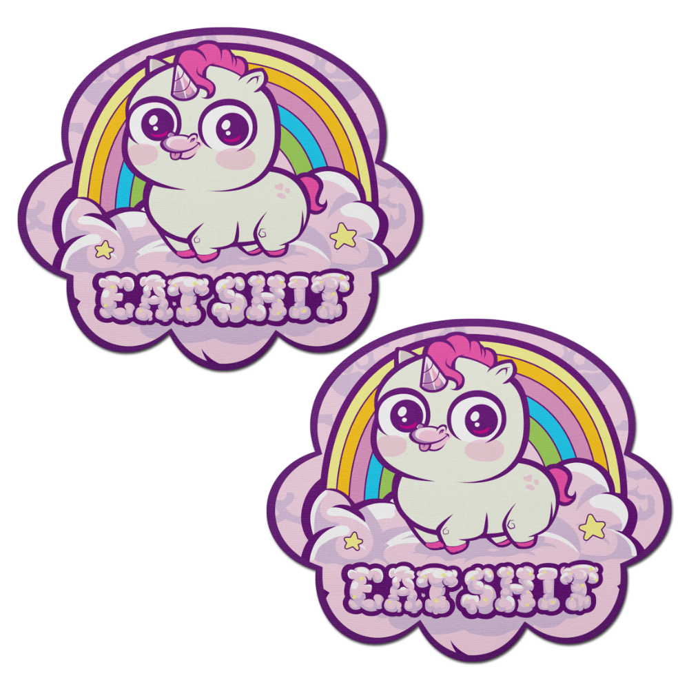 Eat Shit Unicorn: Scummy Bear® Rainbow Cloud Nipple Pasties by Pastease® o/s