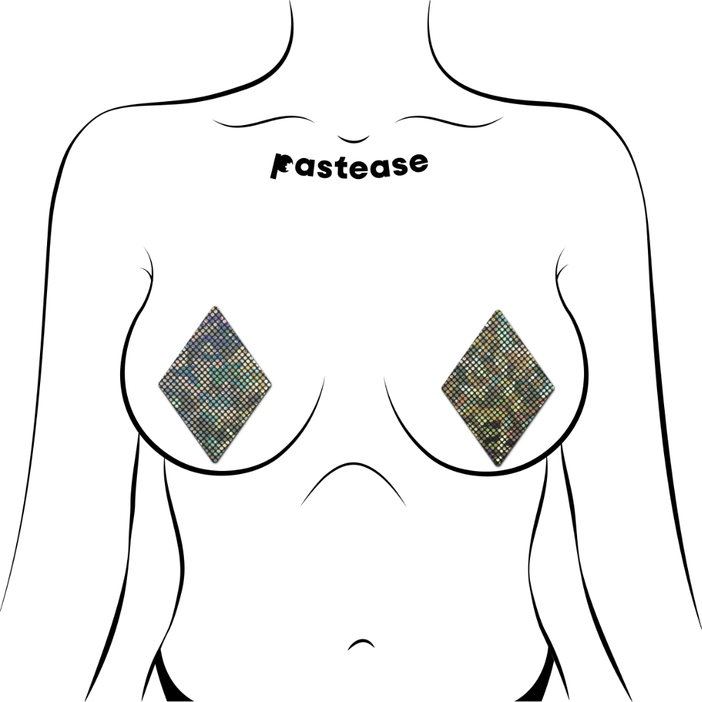 Diamond: Shattered Glass Disco Ball Diamonds Nipple Pasties by Pastease®