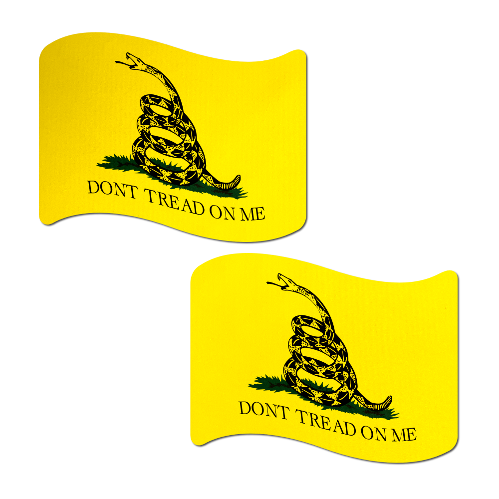 Flag: Don't Tread on Me Yellow Waving Flag Nipple Pasties by Pastease®