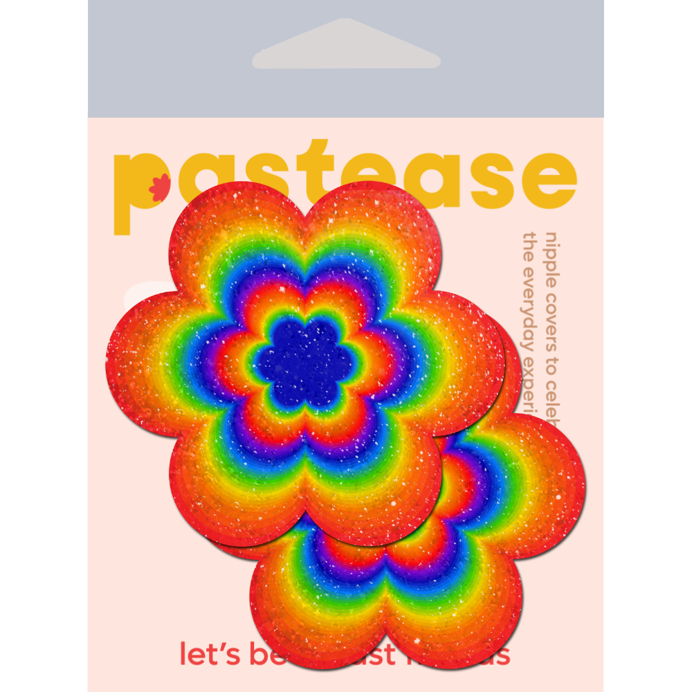 Daisy: Velvet Rainbow Pumping Daisy Nipple Pasties by Pastease® o/s