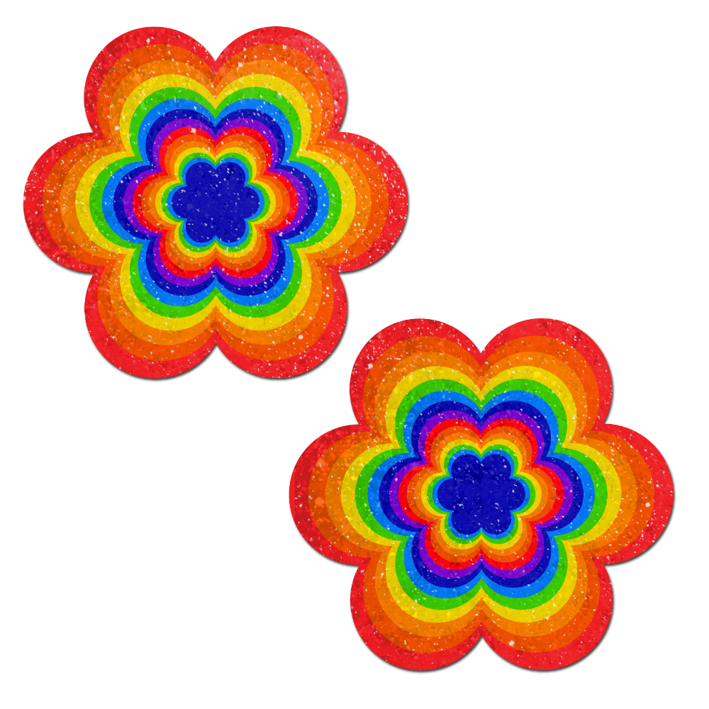 Daisy: Velvet Rainbow Pumping Daisy Nipple Pasties by Pastease® o/s