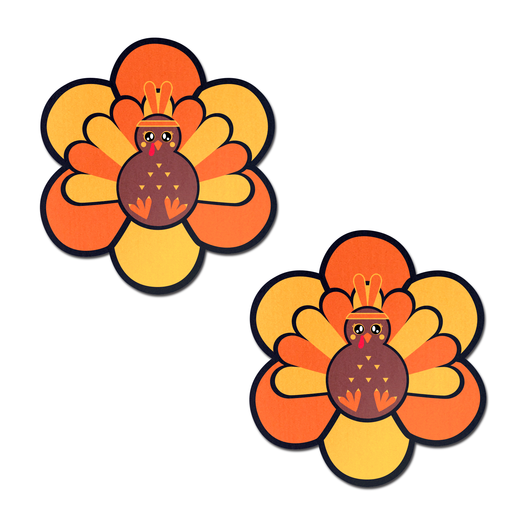 Daisy: Thanksgiving Kawaii Fall Turkey Nipple Pasties by Pastease®