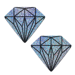 Gem: Silver Glitter Diamond Nipple Pasties by Pastease® o/s