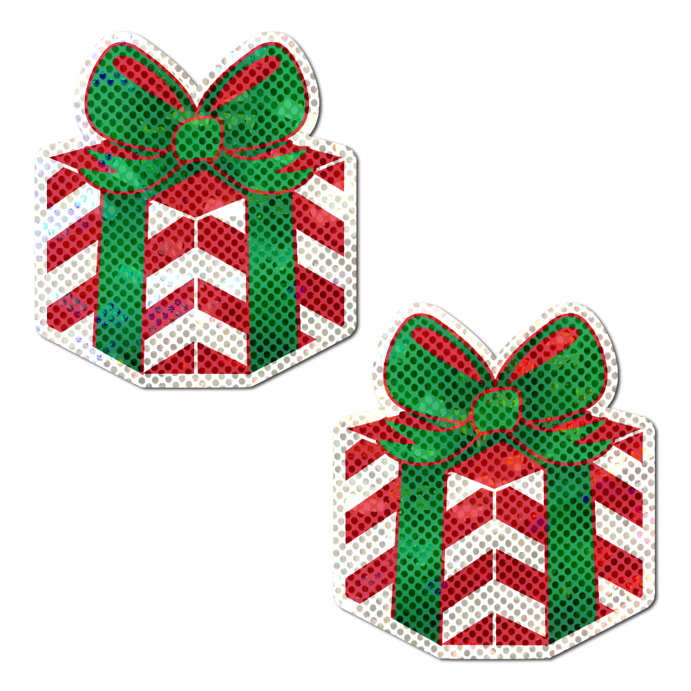 Red & Green Christmas Present Nipple Pasties