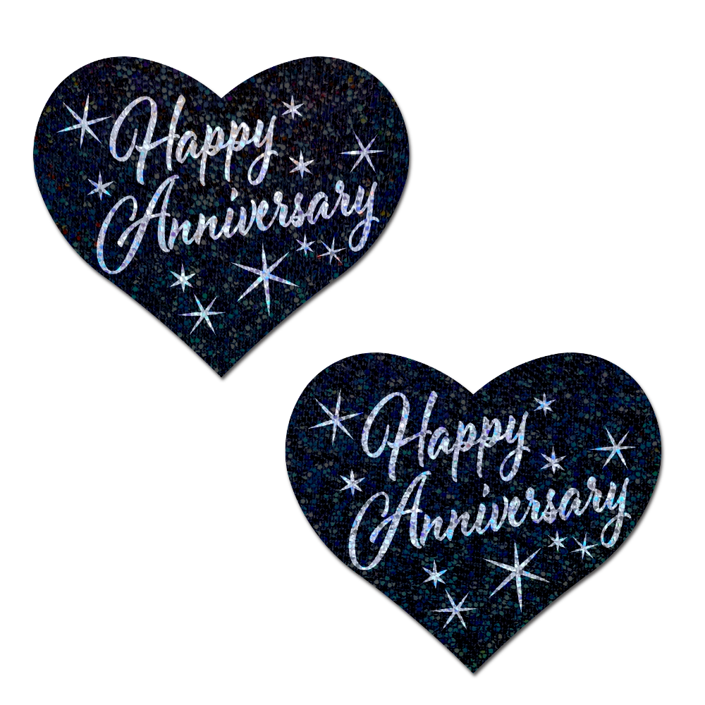 Love: 'Happy Anniversary' Heart Nipple Pasties by Pastease®