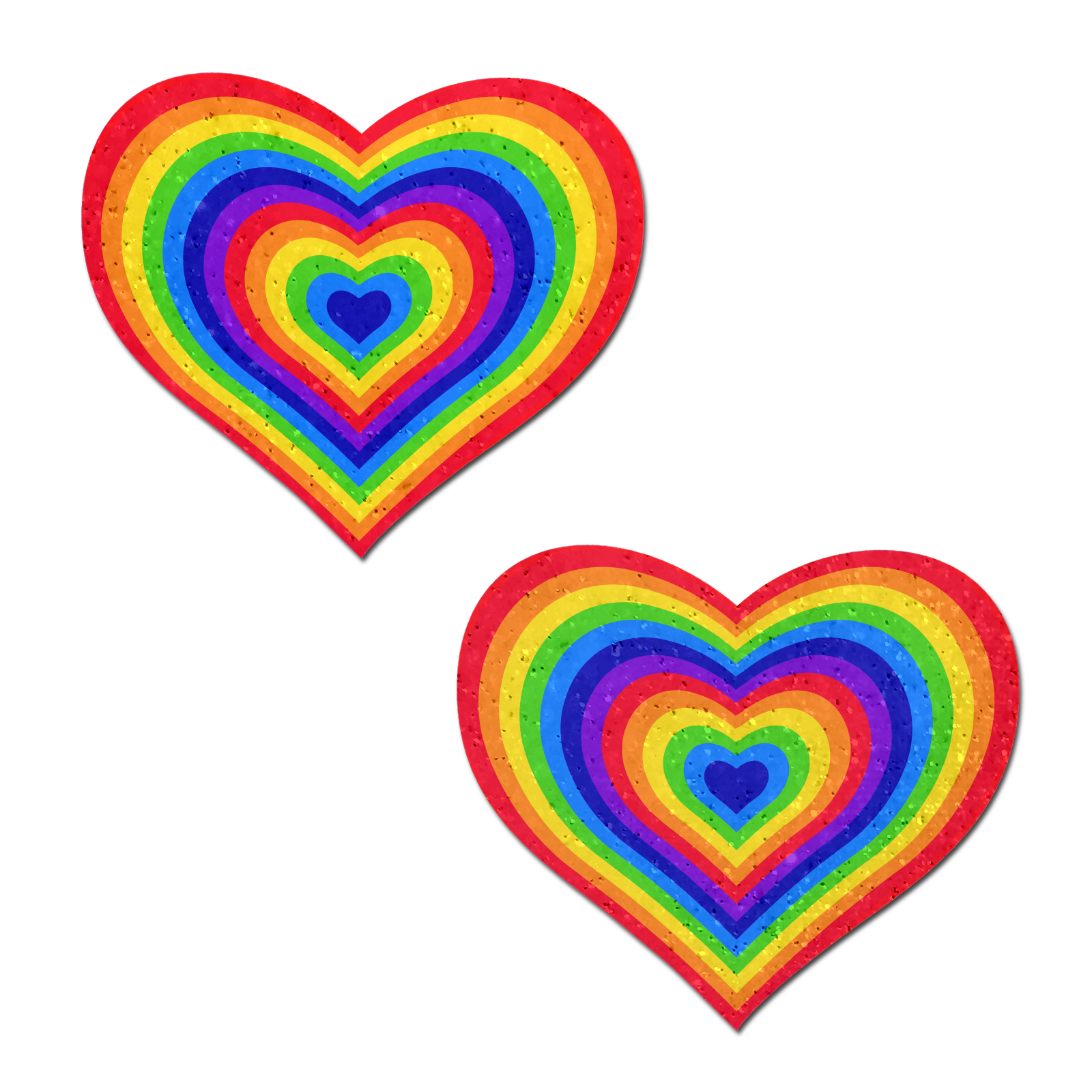 Love: Velvet Rainbow Pumping Heart Nipple Pasties by Pastease®