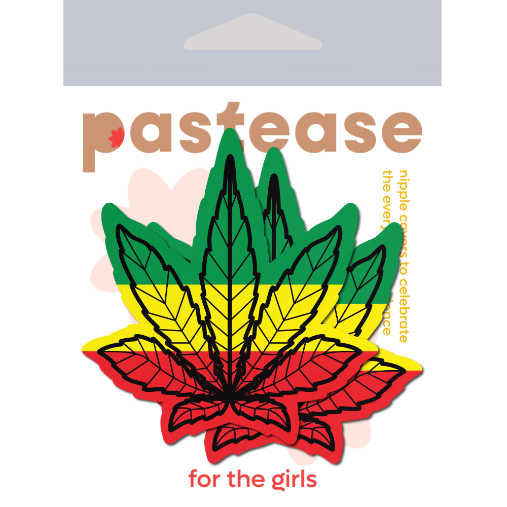 Indica Pot Leaf: Rasta Weed Nipple Pasties by Pastease® o/s