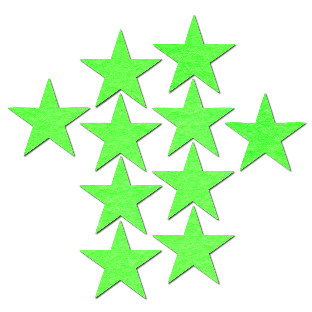 Body Minis: 10 Mini Glow-In-The-Dark Stars Nipple & Body Pasties by Pastease® o/s