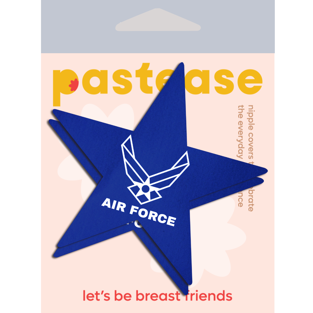 Nautical Star: Military Airforce Insignia White on Blue Nipple Pasties by Pastease®