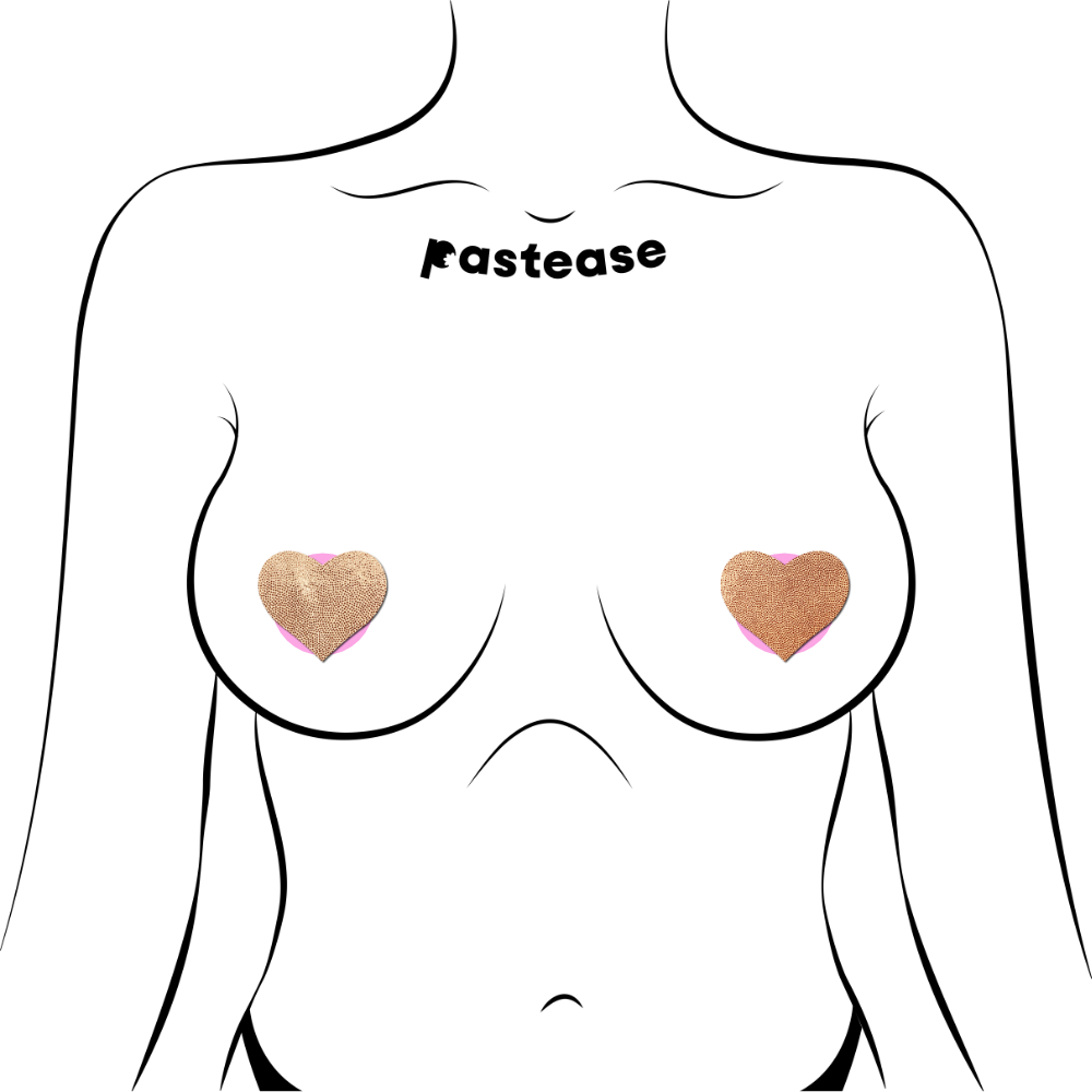 Petites: Two-Pair Small Liquid Hearts Nipple Pasties by Pastease®