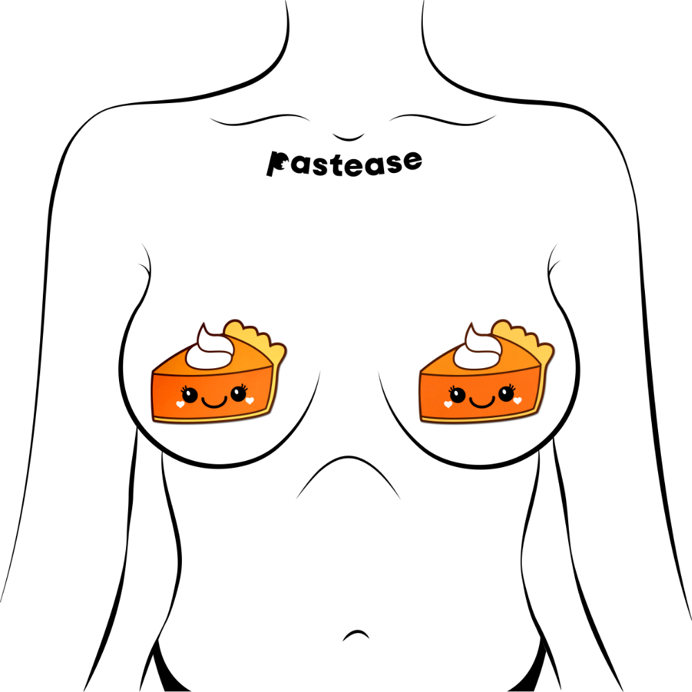 Pie: Happy Kawaii Pumpkin Pie Nipple Pasties by Pastease®