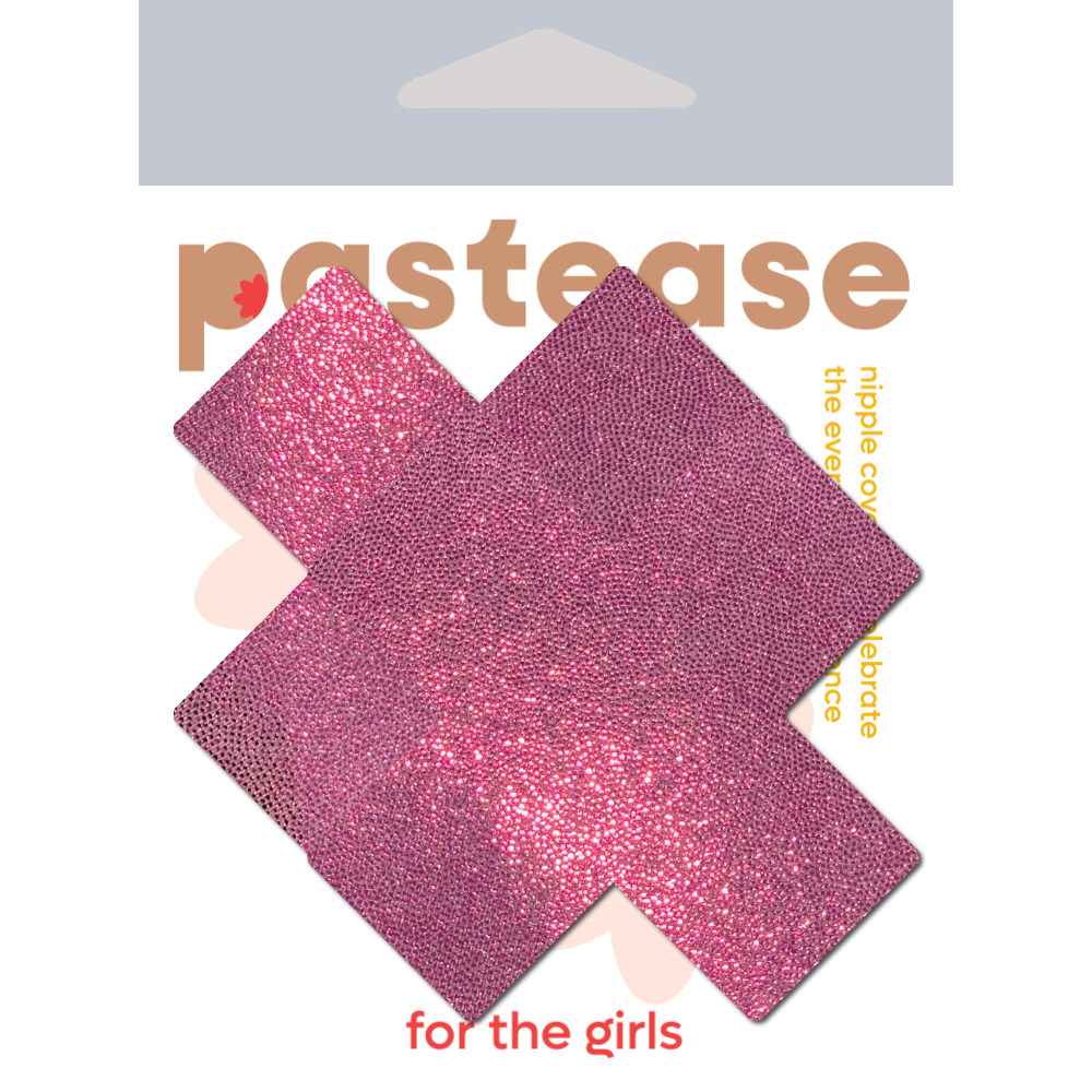 Plus X: Liquid Baby Pink Cross Nipple Pasties by Pastease® o/s