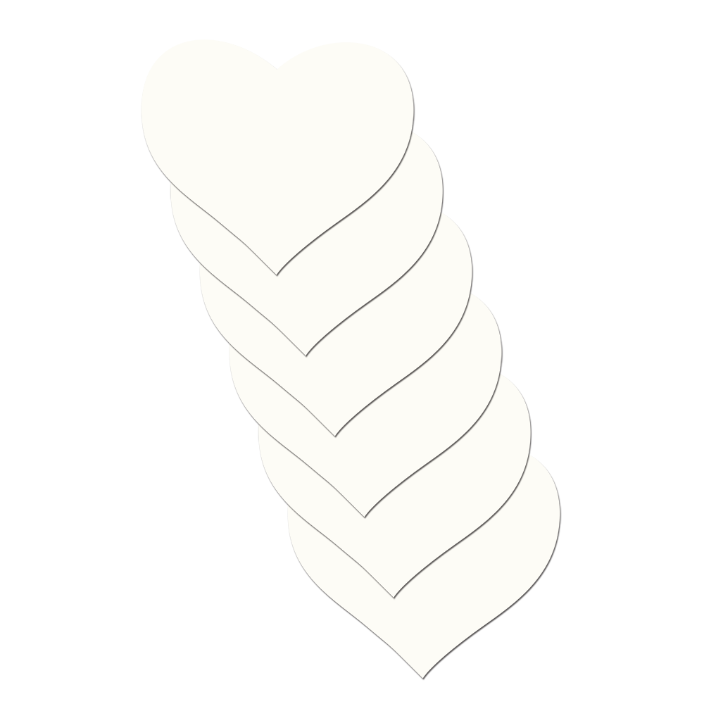 Refills Heart: Reuse Pasties with Three Pair Double Stick Shapes