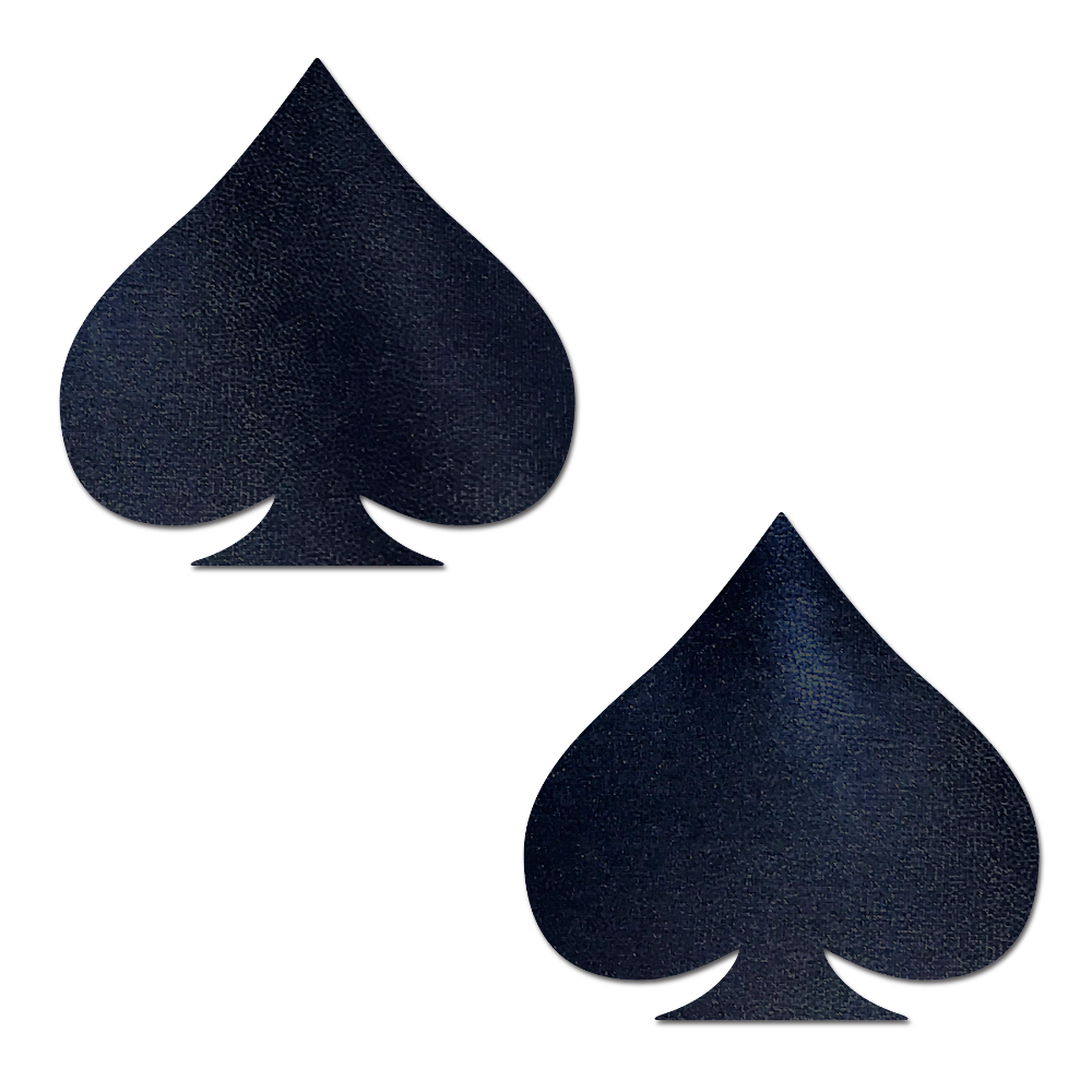 Spade: Liquid Black Spade Nipple Pasties by Pastease®