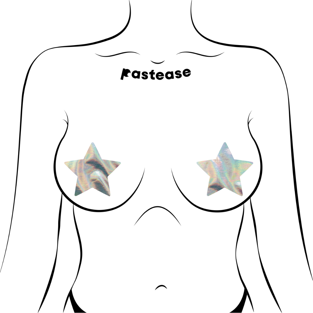 Holographic Star Nipple Pasties by Pastease® o/s