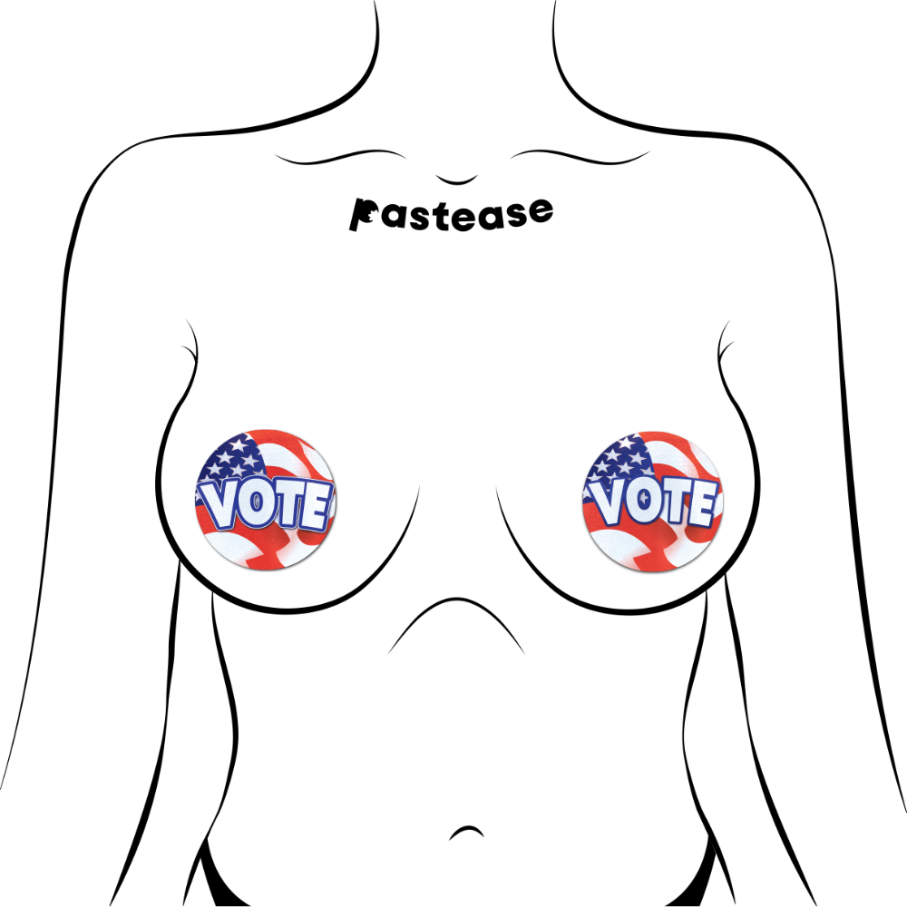 Vote: Patriotic USA American Vote Nipple Pasties by Pastease®