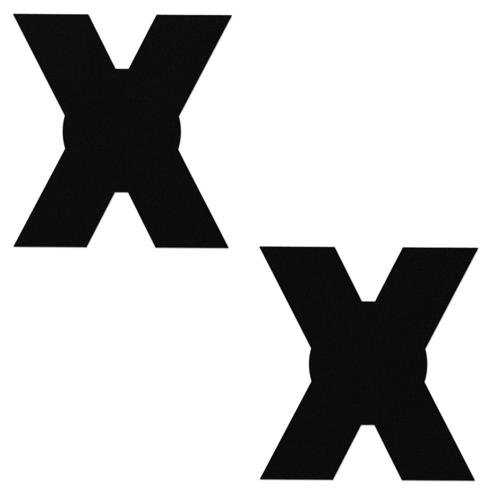 X: Black X's Nipple Pasties by Pastease® o/s