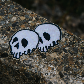 Skull Melt Pasties: Shattered Glass Drip Skull Nipple Covers by Pastease®