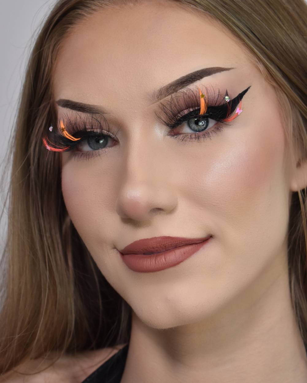 Sorbet Sparkle - Faux Mink Glam Glitter & Rhinestone Glitter Lashes