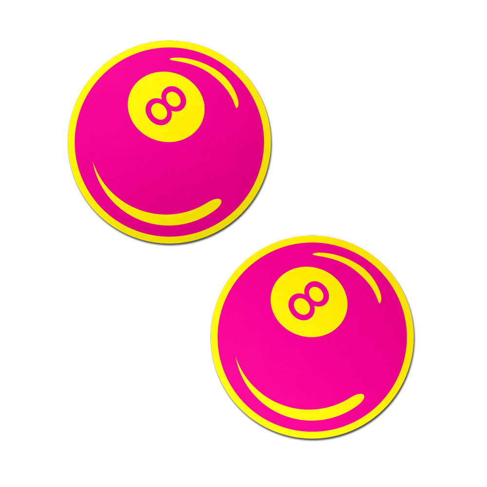 Neon Pink & Yellow 8-Ball Petal Breast Pasties by Pastease®