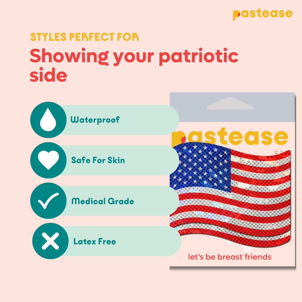 Flag: American USA Stars & Stripes Nipple Pasties by Pastease®