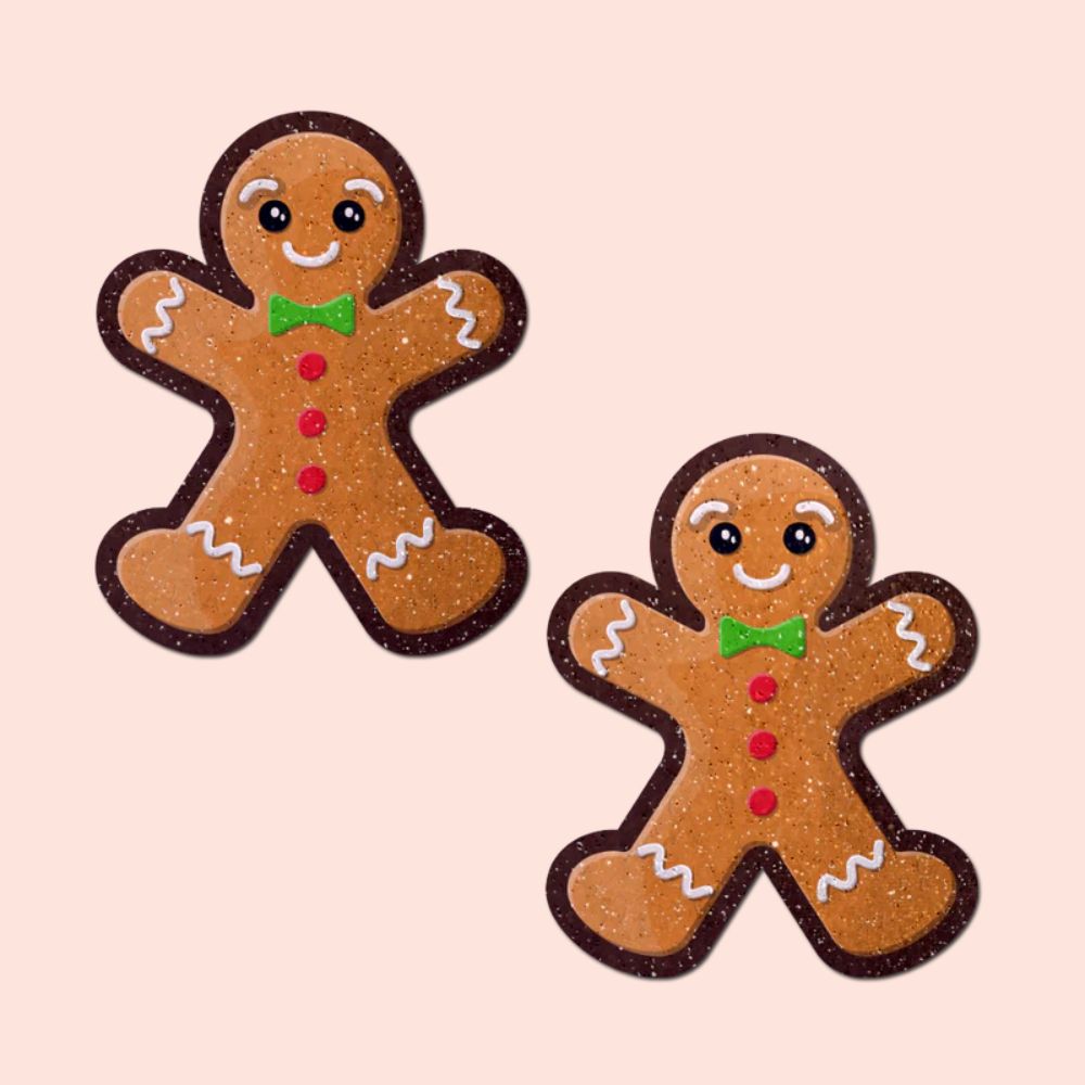 Gingerbread Man Woman Christmas Nipple Pasties by Pastease®