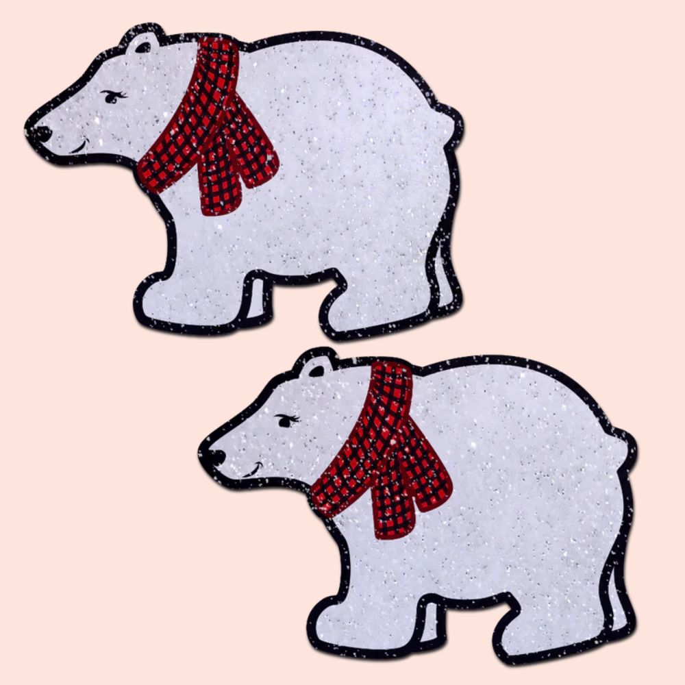 Polar Bear with Scarf Sparkling Nipple Pasties by Pastease®