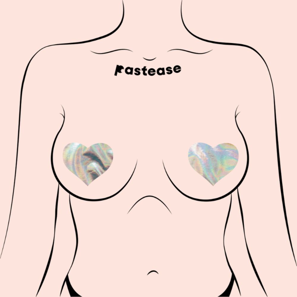 Holographic Heart Nipple Pasties by Pastease® o/s