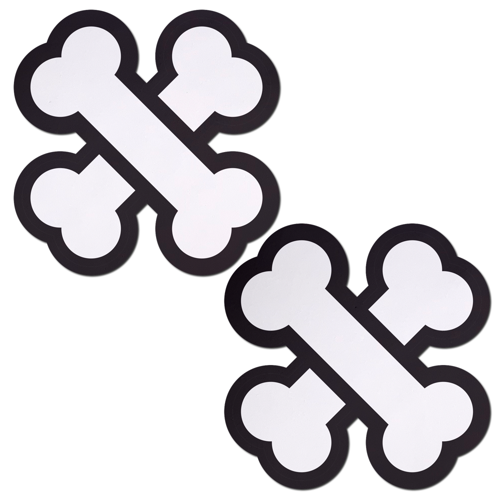 White Crossbone Breast Pasties by Pastease®