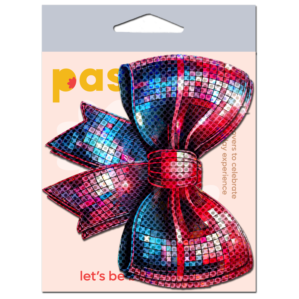 Disco Ball Bow Sparkling Breast Pasties by Pastease®