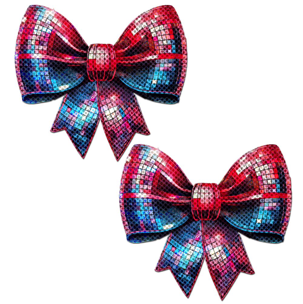 Disco Ball Bow Sparkling Breast Pasties by Pastease®