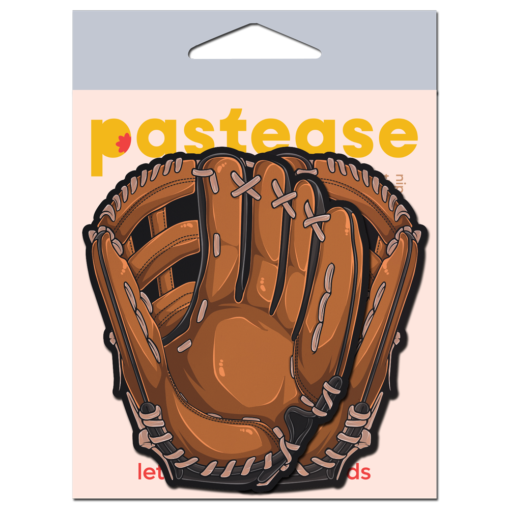 Baseball Mitt Pasties Brown American Baseball Mitt Nipple Covers by Pastease®