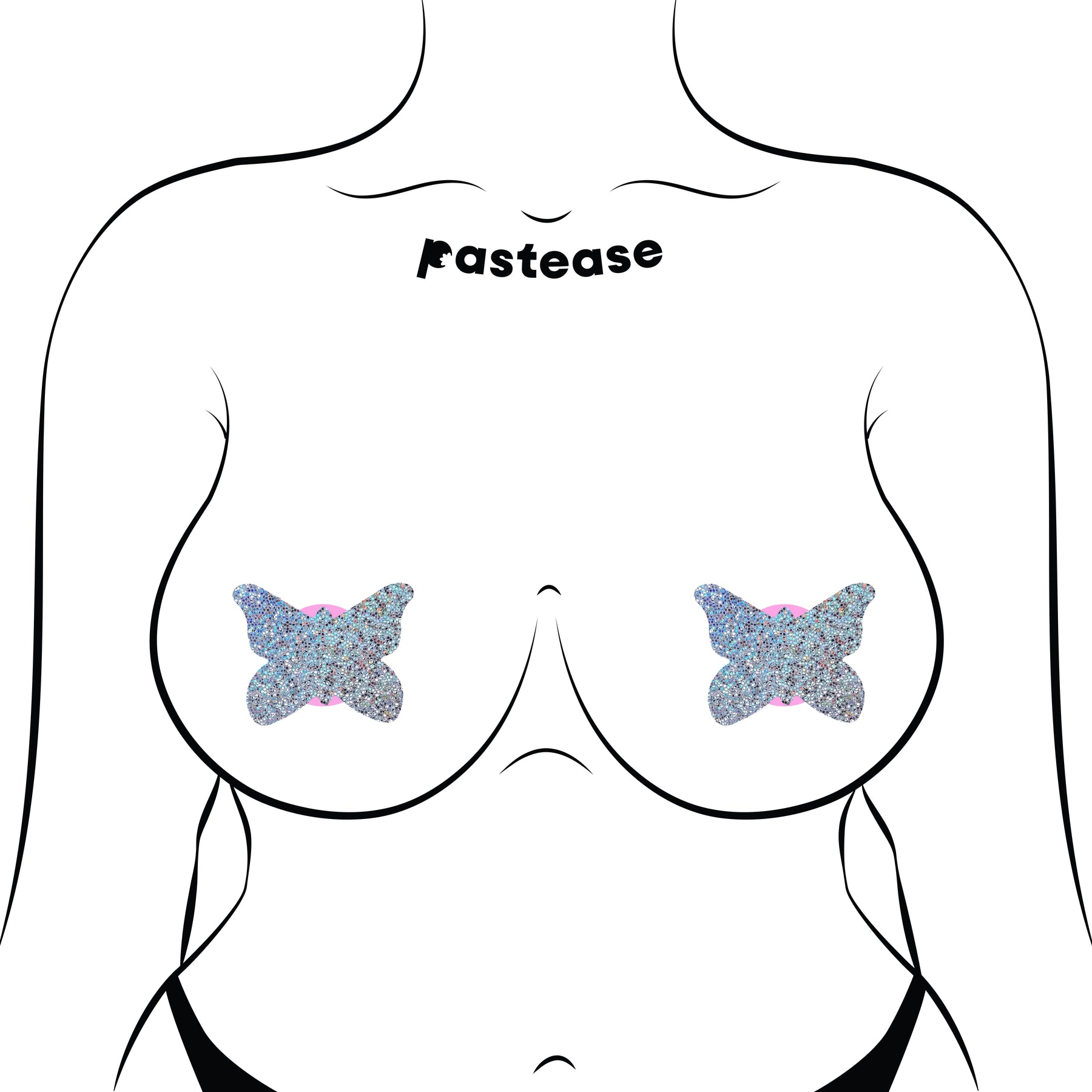 Glitter Butterfly Nipple Pasties