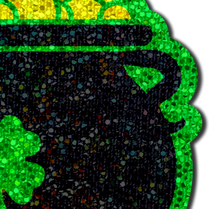 Glitter Green & Gold Pot O’ Gold St. Patrick’s Day Breast Pasties by Pastease®