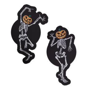 Dancing Skeletons Pasties with Pumpkin Heads Spooky Scary Skeletons Pastease