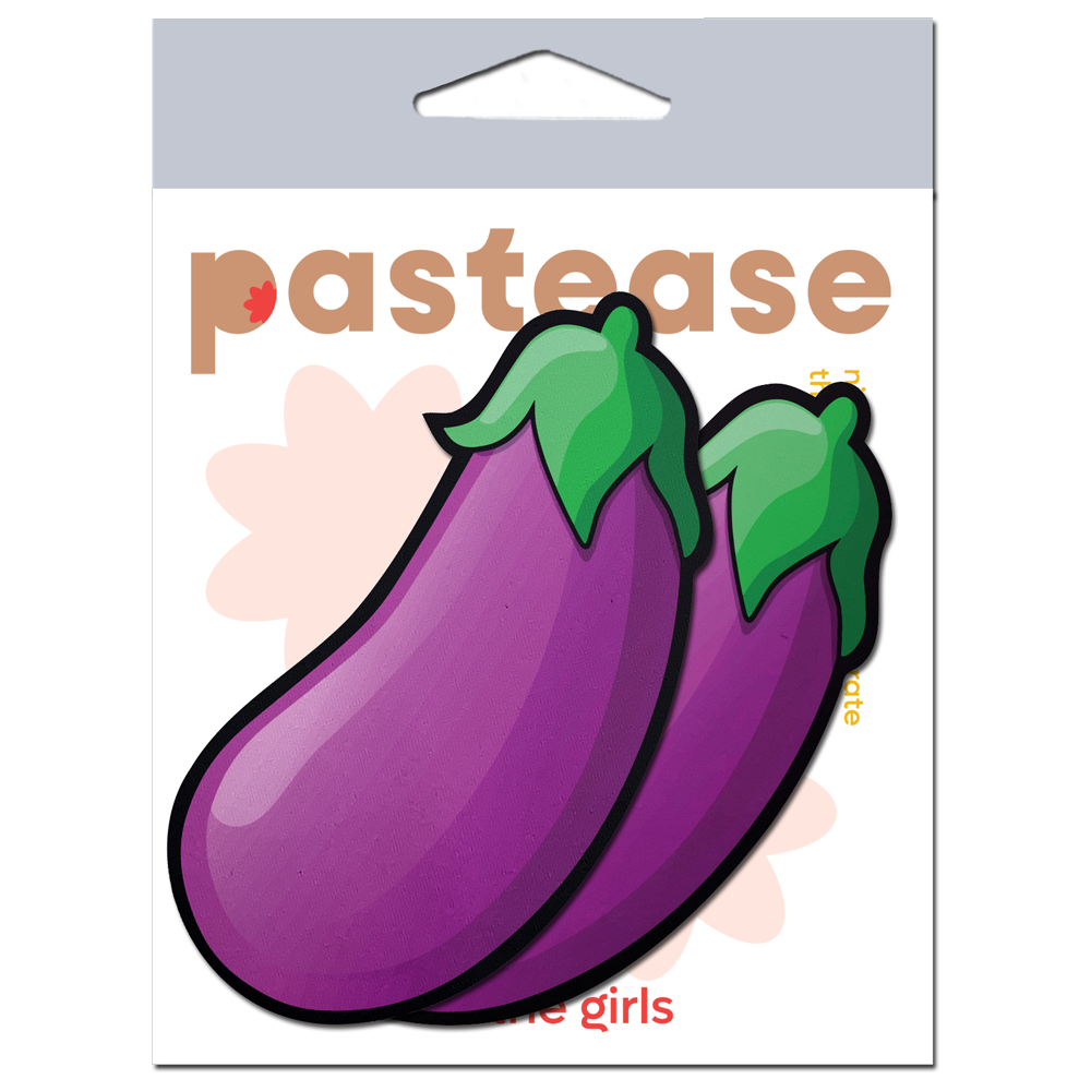 Eggplant Pasties Fat Purple Emoji Nipple Covers by Pastease
