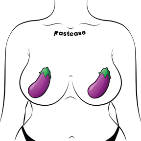 Eggplant Pasties Fat Purple Emoji Nipple Covers by Pastease