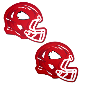 Helmet: Red & White American Football Helmet Pasties by Pastease