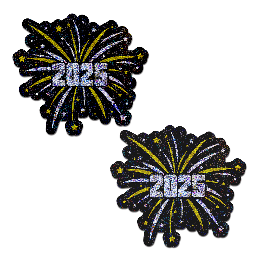 2025 New Years Fireworks Pasties Explosion Glitter Nipple Covers by Pastease