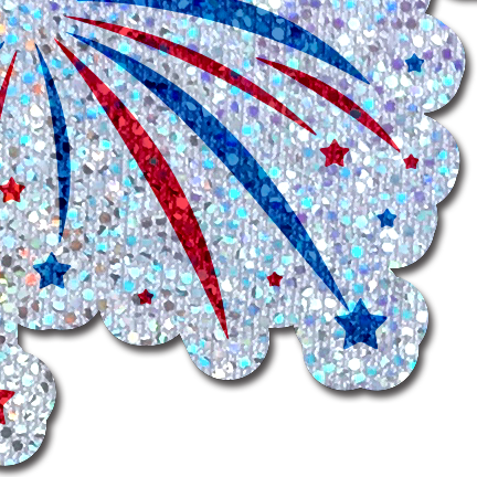 Fireworks Pasties Patriotic Explosion Glitter Nipple Covers by Pastease
